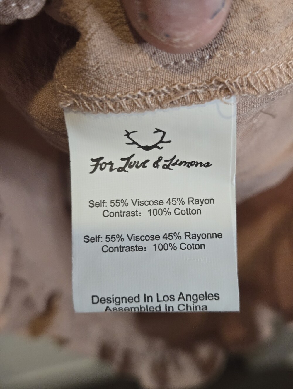 NWT For Love & Lemons Lucien Lace Romper Dusty Pink Floral Applique Size S - Picture 10 of 14